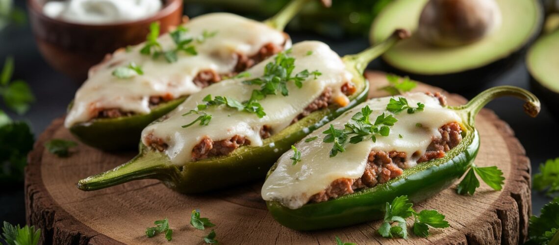 Beef and Cheese Stuffed Jalapeños