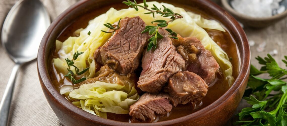 Keto Lamb Stew with Cabbage