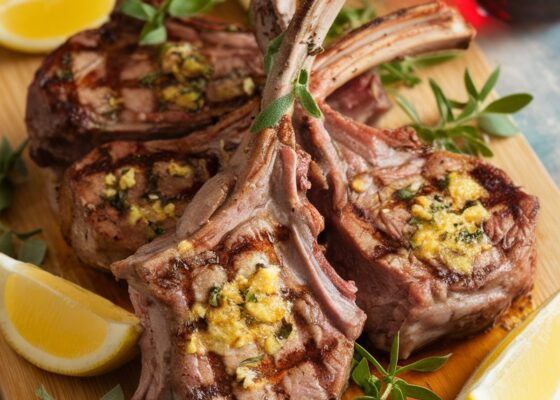 Keto Grilled Lamb Chops with Garlic Butter