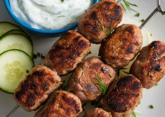 Keto Spiced Lamb Kofta with Creamy Tzatziki