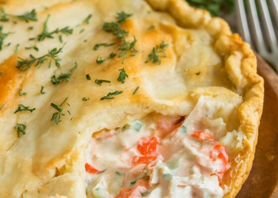 Delicious Keto Fish Pie with Cauliflower Crust