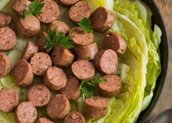 Satisfying Keto Lamb Sausage and Cabbage Skillet Recipe