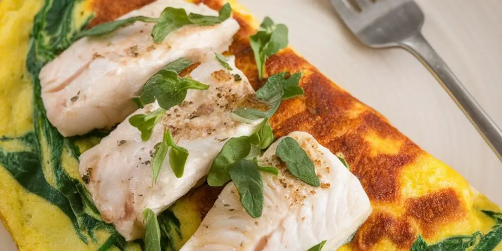 Keto Fish Omelette with Spinach